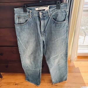 Men's Loose Fit Blue Jeans 34x32 Ample